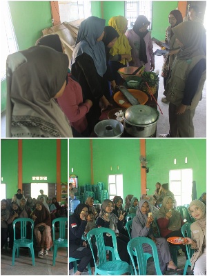 KUKERTA Mahasiswa UNRI Kenalkan Kue Minas & Cost Plus Pricing Bersama Ibu-Ibu PKK Sungai Rabit