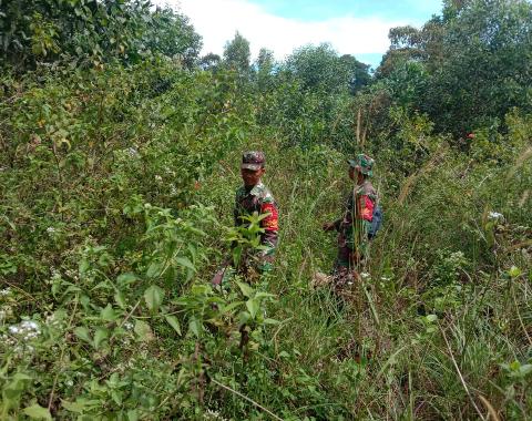 Jagalah Lahan Dan Hutan Dari Kobaran Api, Himbau Babinsa Koramil 03/Mandau