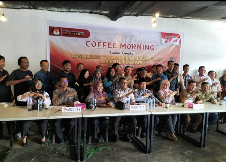 KPU Kampar Coffe Morning Bersama Media Massa, Terkait Sosialisasi Tahapan Jadwal Pilkada