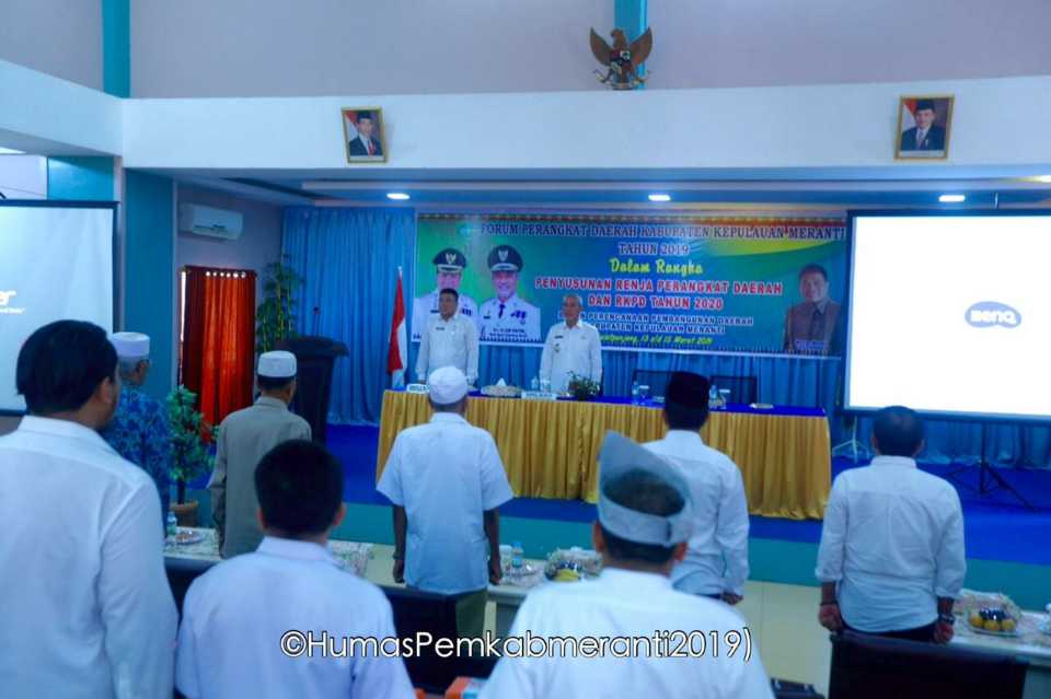 Wakil Bupati Buka Rapat Forum Perangkat Daerah Tahun 2019, Tampung Masukan Masyarakat Meranti