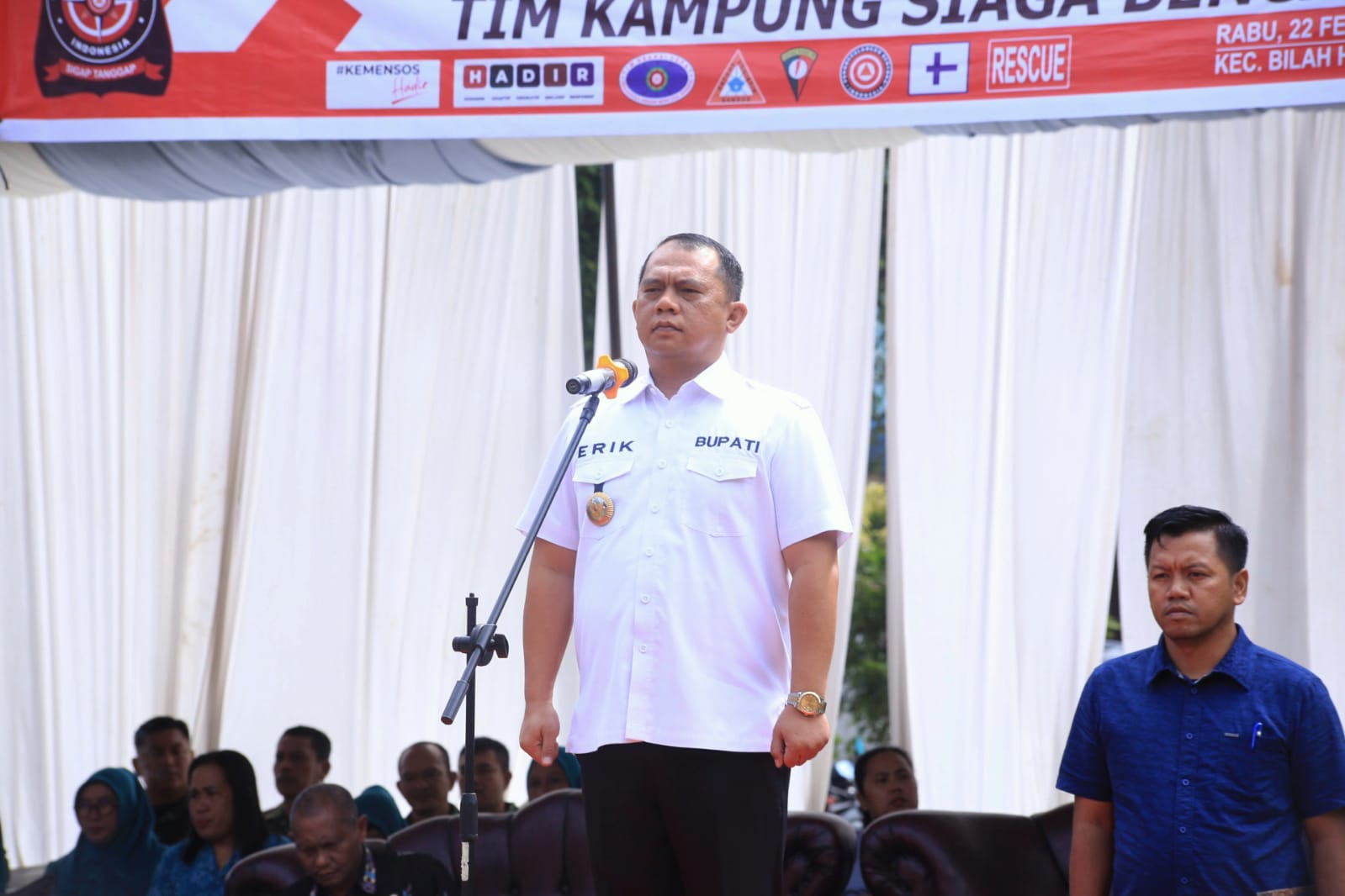 Bupati Labuhanbatu Mengukuhkan Kampung Siaga Bencana Kecamatan Bilahulu