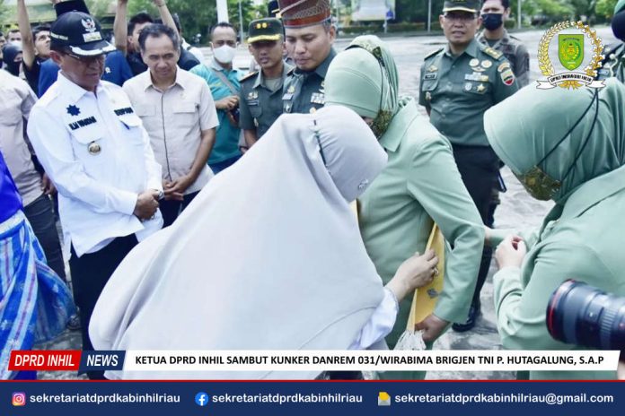 Ketua DPRD Inhil Sambut Kunker Danrem 031/Wirabima Brigjen TNI P. Hutagalung, S.A.P