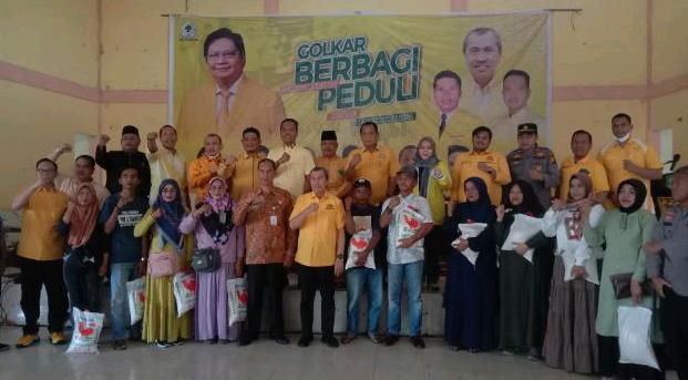 Golkar Salurkan 500 Paket Sembako, Bupati Bengkalis Ucapkan Terima Kasih