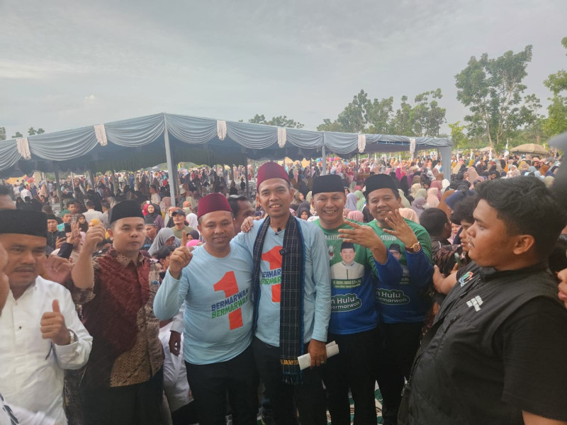 Masyarakat Ujung Batu Berikan Dukungan Penuh Ke Abdul Wahid dan SF Hariyanto