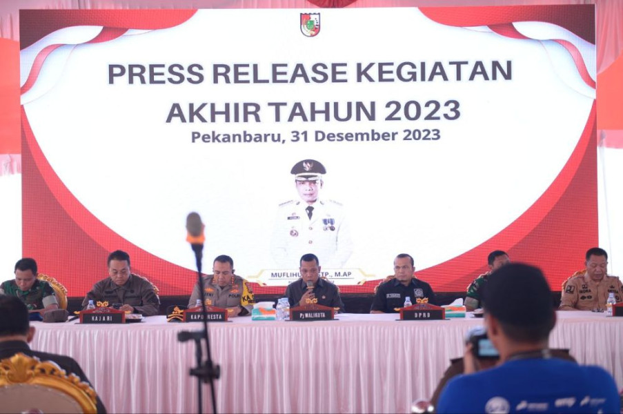 Release Akhir Tahun 2023, Pj Wali Kota : Sepanjang Tahun Pekanbaru Bergerak Tumbuh
