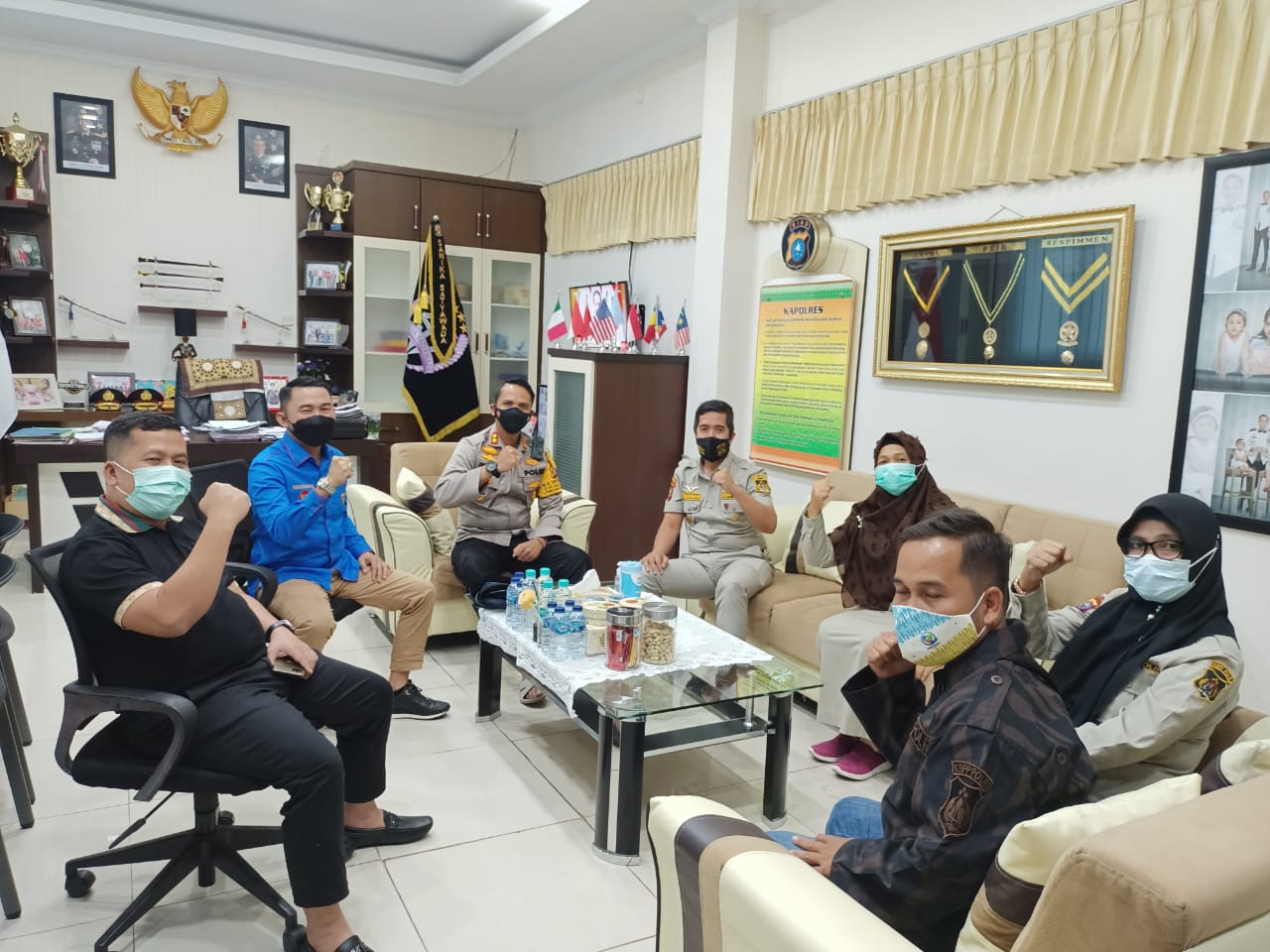 Lonjakan Kasus Corona Tinggi, Kapolres Dumai Minta KNPI Riau, Dumai dan KBPPP Jadi Garda Terdepan Ce