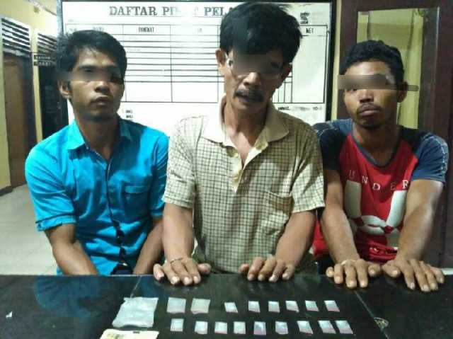 Tiga Pelaku Narkotika di Siak di Ciduk Polisi