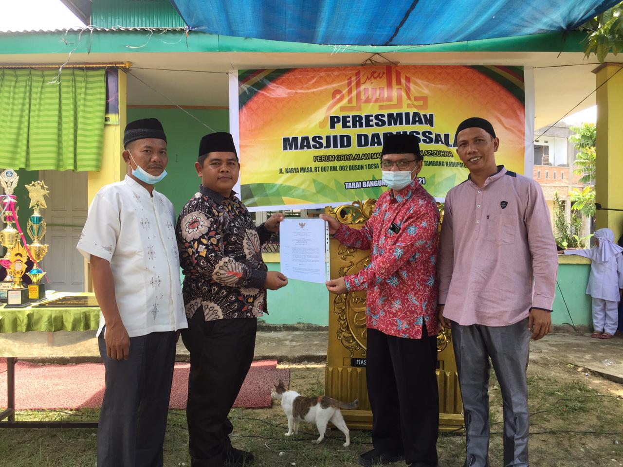 Kades Tarai Bangun Resmikan Masjid Darussalam