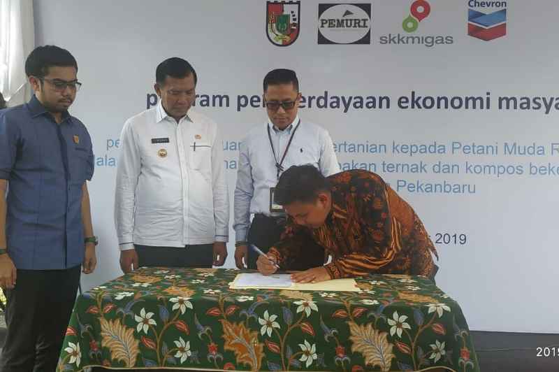 PT  SPR Fokus Pengendalian Pangan untuk masyarakat Pekanbaru, Dapat Bantuan dari SKK Migas & Chevron