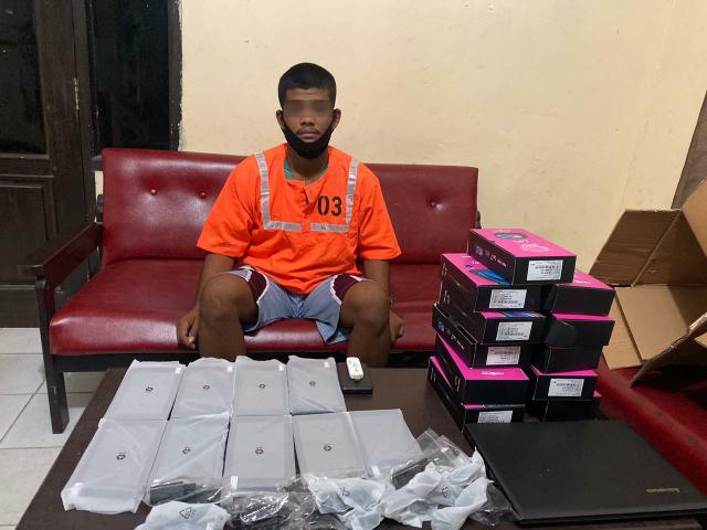 Pelaku pencurian 9 Tab dan 1 Laptop Diringkus Polisi