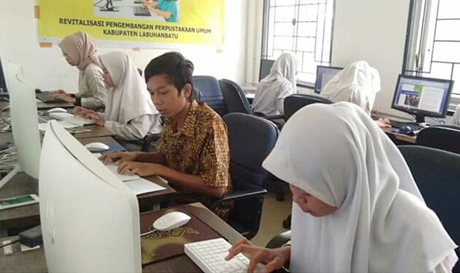 Tingkatkan Program Literasi, Dinas Perpus Labuhanbatu Berikan Pelatihan Komputer Gratis
