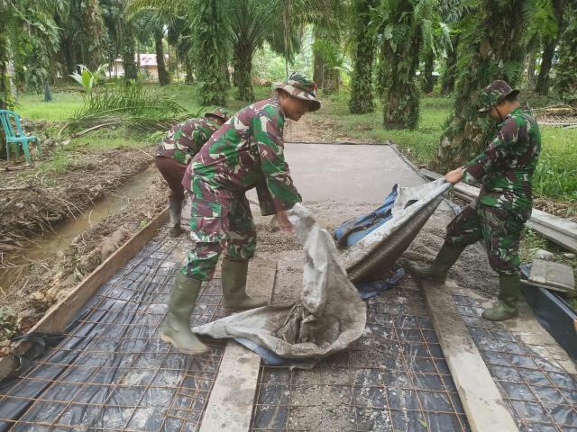 Giat TMMD ke 108 Kodim 0303/Bengkalis, Bangkitkan Semangat Gotong Royong Masyarakat
