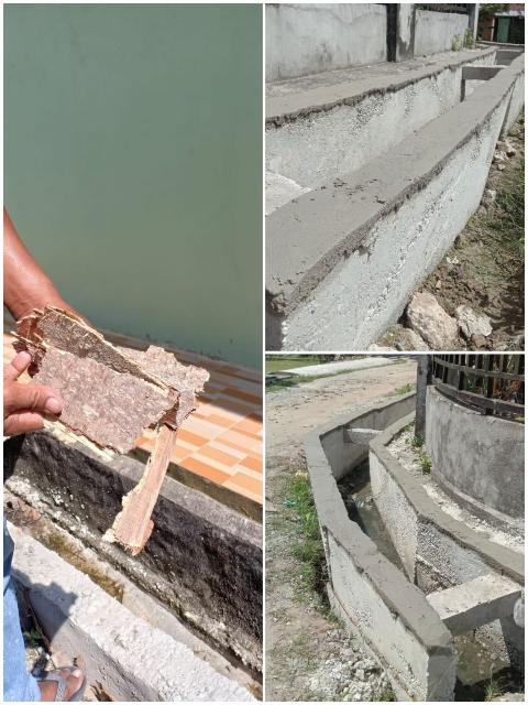 Waduh,, Proyek Drainase PUPR Provinsi diduga Gunakan Papan Mal Bekas