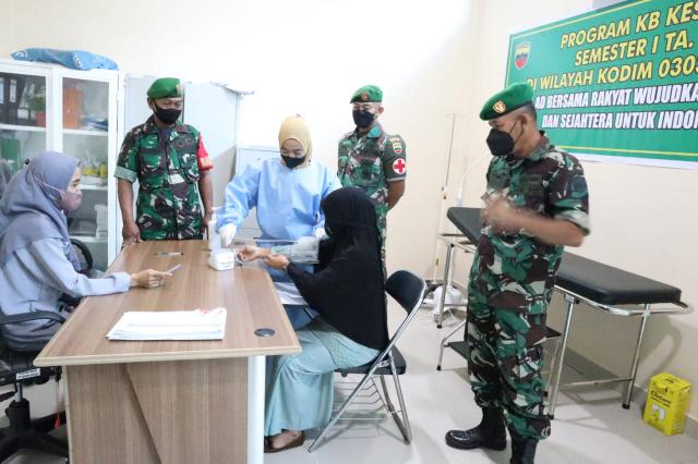 Kodim Bengkalis Laksanakan Program KB Kesehatan di Puskesmas Meskom