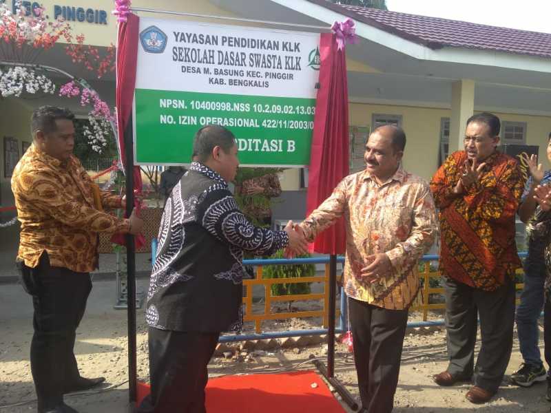 Peduli Pendidikan Di Bengkalis, PT. ADE Bangun Gedung Sekolah Dasar di Desa Muara Basuang