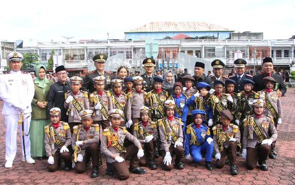 HUT Bhayangkara ke-77, Polcil Polres Bengkalis Tampil Memukau dan Sangat Luar Biasa