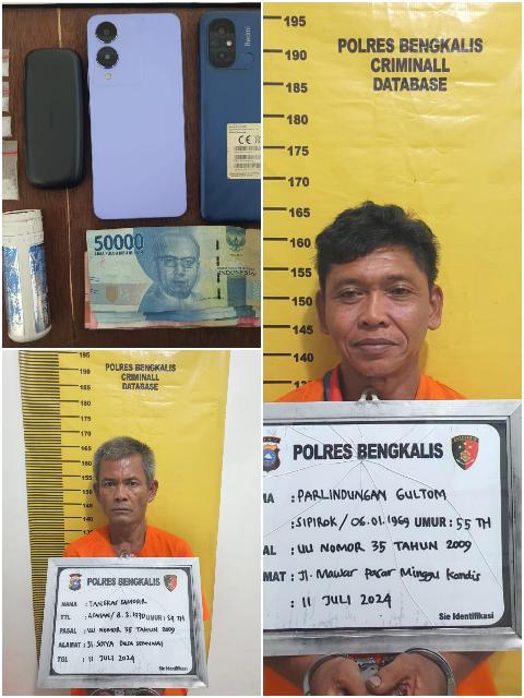 Sat Res Narkoba Polres Bengkalis Berhasil Bekuk Dua Pria Pengedar Shabu 4,62 Gram