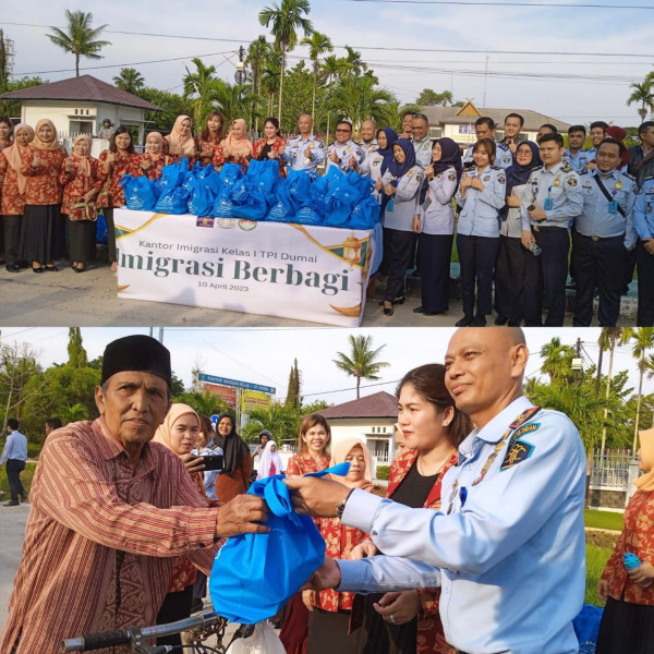 Berkah Ramadhan, Imigrasi Dumai Berbagi Takjil Sebanyak 200 Paket Ke Pada Warga.