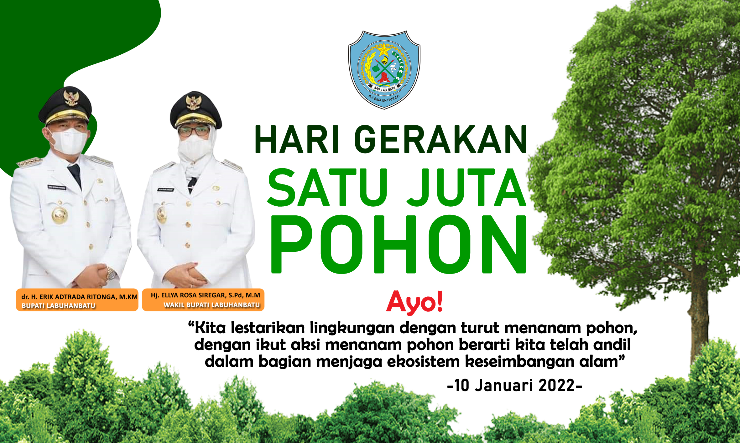 Peringati Hari Sejuta Pohon, Bupati Labuhanbatu Mengajak Lestarikan Lingkungan