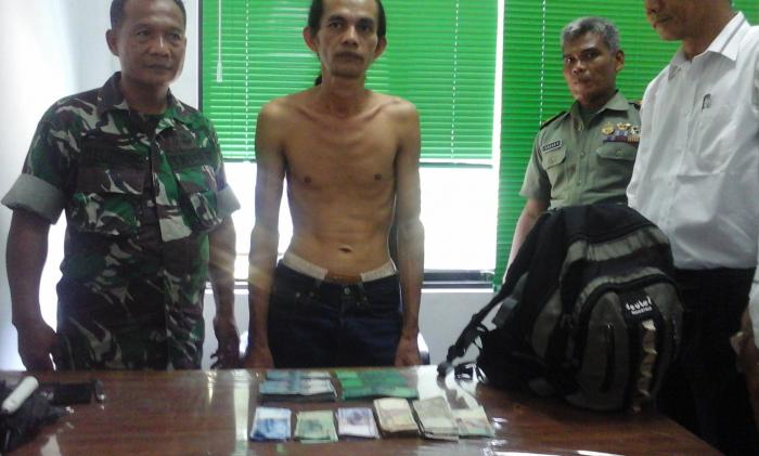 Pengedar Uang Palsu, Pria Cungkring di Desa Pematang Duku Diringkus Kodim Bengkalis