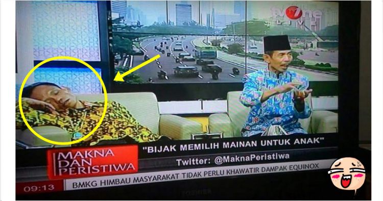 Heboh! Narasumber ini Tertidur Pulas Ketika Siaran Langsung