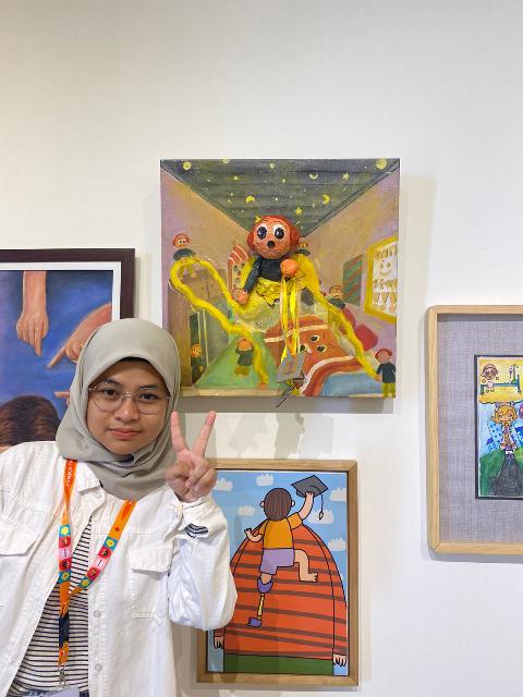 Syifa, Siswi SMA N 1 Bengkalis Wakili Riau Pada Pameran Kids Biennale Indonesia 2025