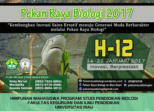 Pekan Raya Biologi UR nantinya dihadiri Oleh Peserta LKTI Nasional