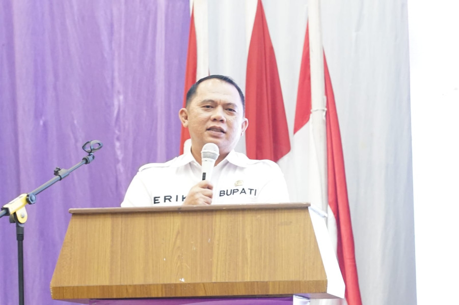 Bupati Labuhanbatu Menyaksikan Pelantikan Pengurus SMSI Labuhanbatu Raya