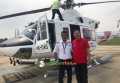 Helikopter Bell 412 Milik LHK Tiba di Pekanbaru