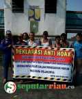 Sat Polair Polres Siak, Deklarasikan Anti Hoax Bersama Masyarakat Pesisir