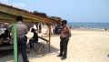 Patroli Pantai Wisata Carita dan Anyer, Ditpamobvit Polda Banten Imbau Prokes kepada Warga